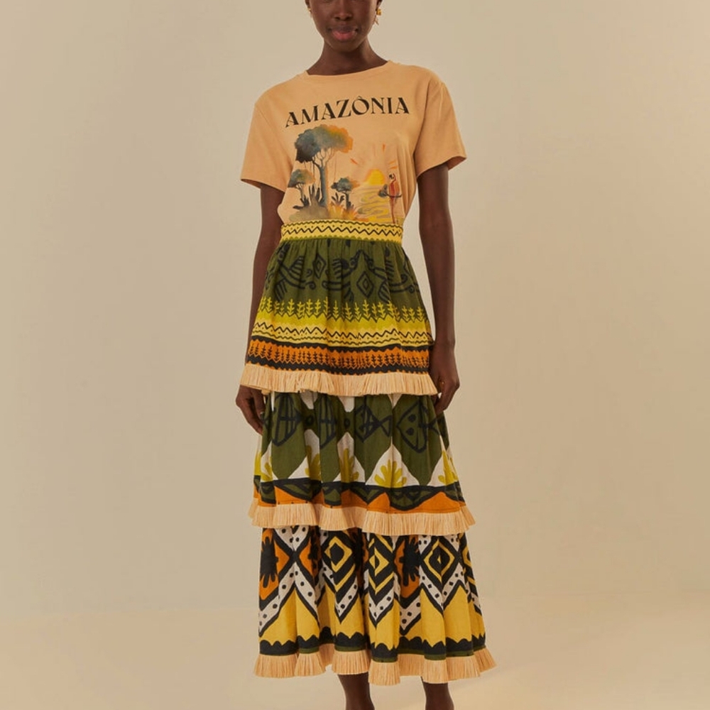 Nwt Farm Rio Green Creation Skirt